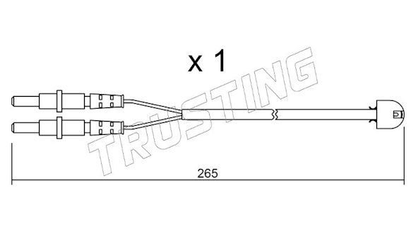 TRUSTING Brake pad wear sensor Article number: SU.053 cheaply