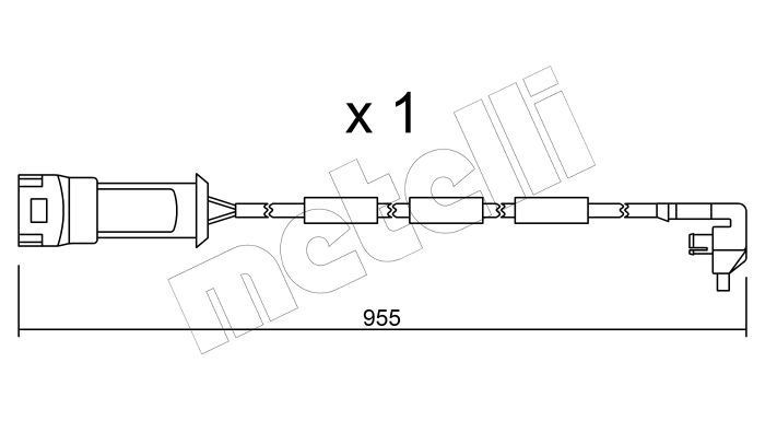 METELLI Brake pad wear sensor Article number: SU.091 cheaply