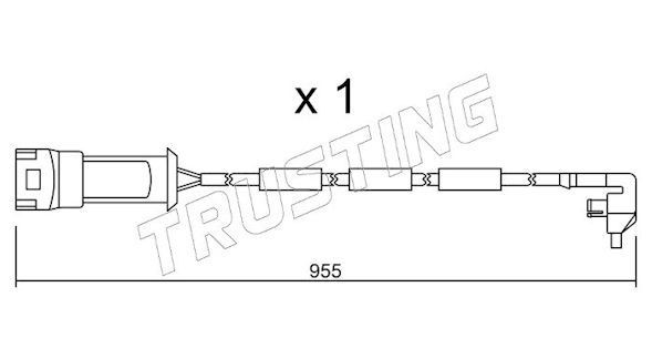 TRUSTING Brake pad wear sensor Article number: SU.091 cheaply