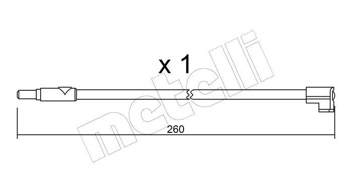 METELLI Brake pad wear sensor Article number: SU.116 cheaply