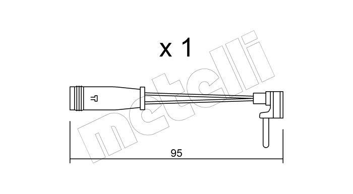 METELLI Brake pad wear sensor Article number: SU.129 cheaply