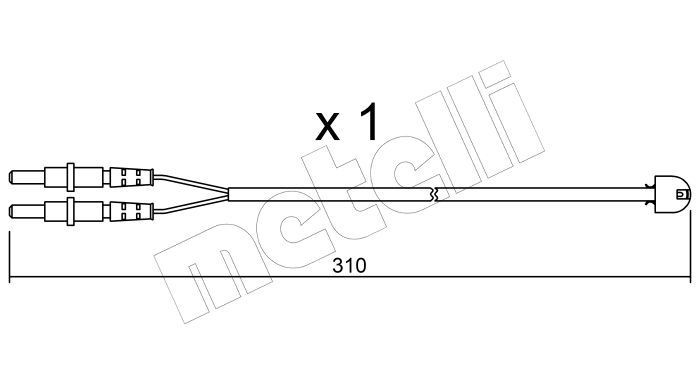 METELLI Brake pad wear sensor Article number: SU.242 cheaply