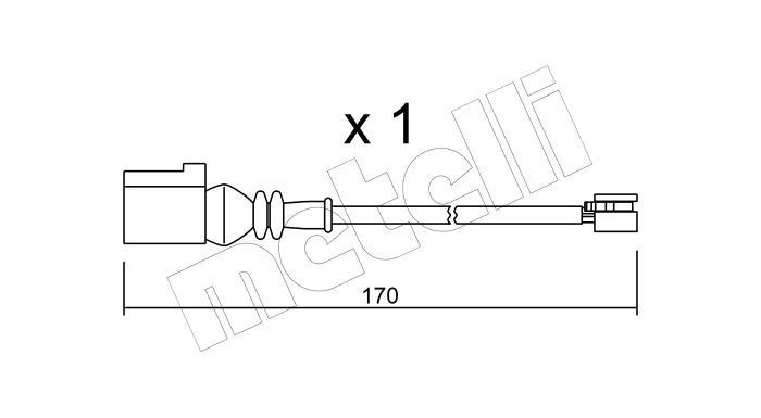 METELLI Brake pad wear sensor Article number: SU.289 cheaply