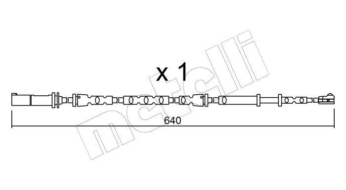 METELLI Brake pad wear sensor Article number: SU.312 cheaply