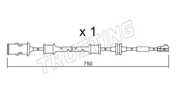 TRUSTING Brake pad wear sensor Article number: SU.319 cheaply
