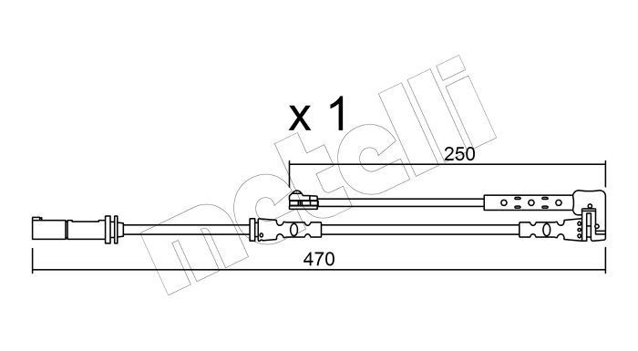 METELLI Brake pad wear sensor Article number: SU.338 cheaply
