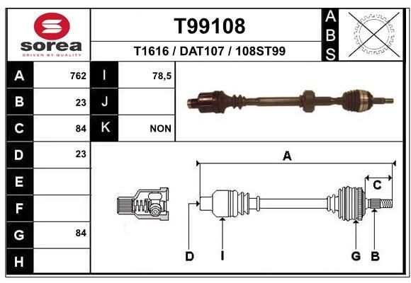 EAI Semiasse Numero articolo: T99108 poco costoso