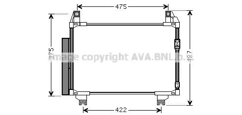 AVA COOLING SYSTEMS Air conditioning condenser Article number: TO5497D cheaply