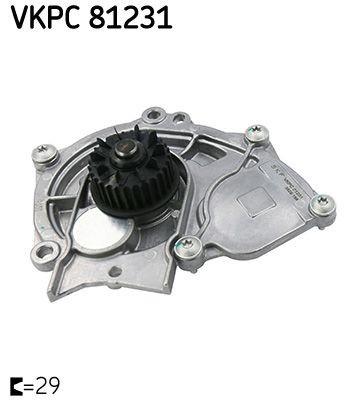 SKF Water pump Article number: VKPC 81231 cheaply