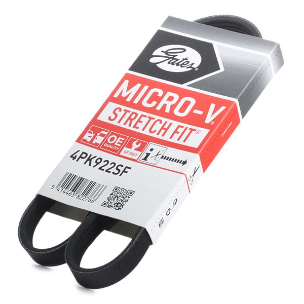 GATES Serpentine belt Article number: 4PK922SF cheaply