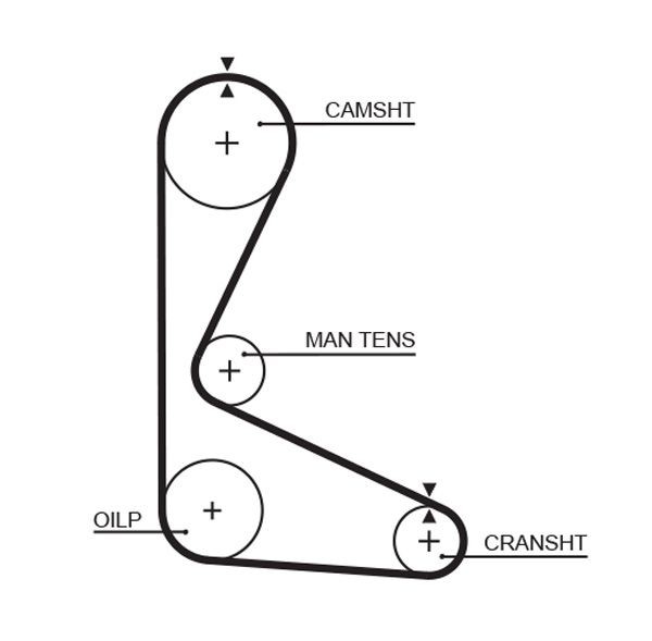 GATES Timing Belt Article number: 5103 cheaply