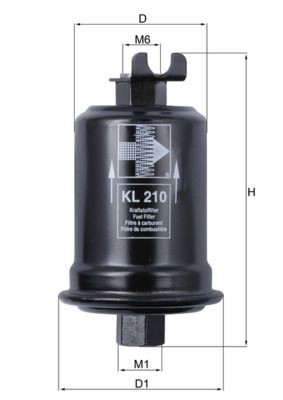 MAHLE ORIGINAL Fuel filter Article number: KL 210 cheaply