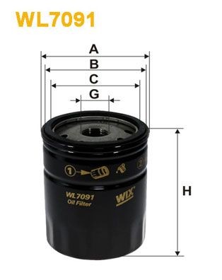 WIX FILTERS Oil filter Article number: WL7091 cheaply