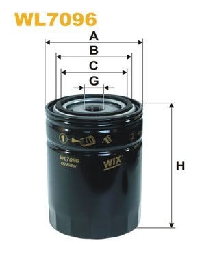 WIX FILTERS Oil filter Article number: WL7096 cheaply