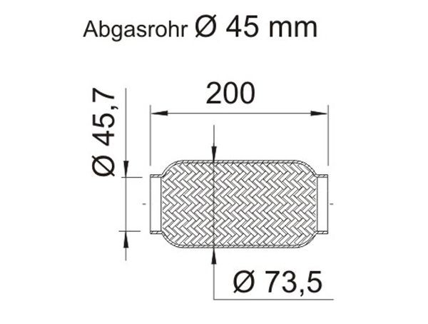 VEGAZ Exhaust flex pipe Article number: OR-236ERNS cheaply