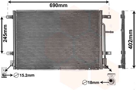 VAN WEZEL Air conditioning condenser Article number: 03005238 cheaply