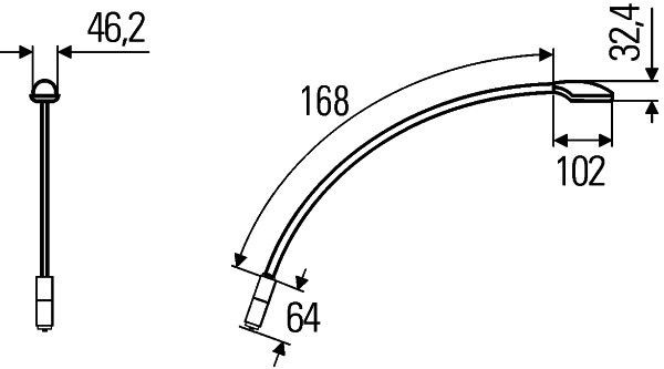 HELLA Reading Light Article number: 2JA 346 720-091 cheaply