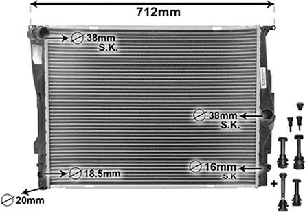 VAN WEZEL Engine radiator Article number: 06002303 cheaply