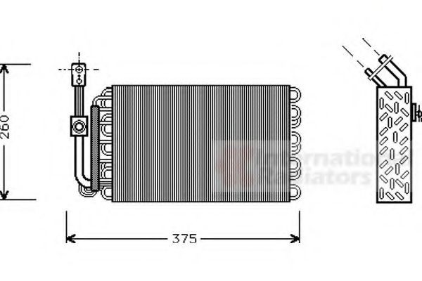 VAN WEZEL Air conditioning evaporator Article number: 0600V002 cheaply
