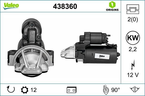VALEO Starter motor Article number: 438360 cheaply