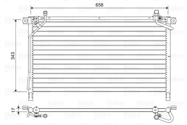 VALEO Air conditioning condenser Article number: 814442 cheaply