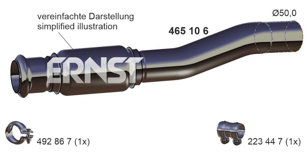 ERNST Udstødningsrør Varenummer: 465106 billige