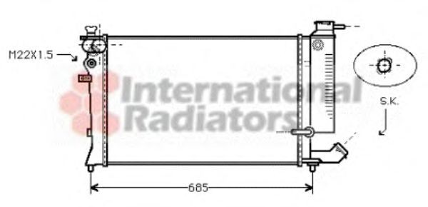 VAN WEZEL Engine radiator Article number: 09002200 cheaply