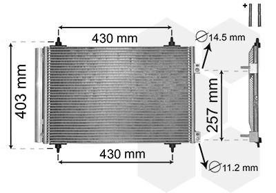 VAN WEZEL Air conditioning condenser Article number: 09005231 cheaply