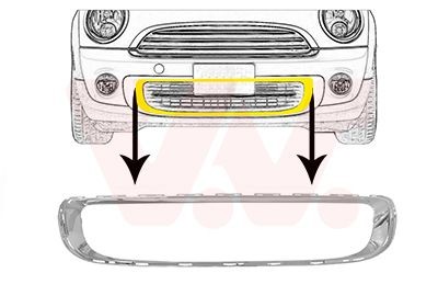 VAN WEZEL Bumper grill Article number: 0508596 cheaply