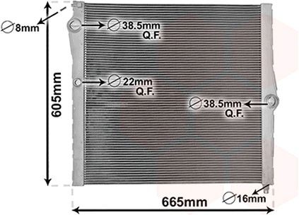 VAN WEZEL Engine radiator Article number: 06012710 cheaply