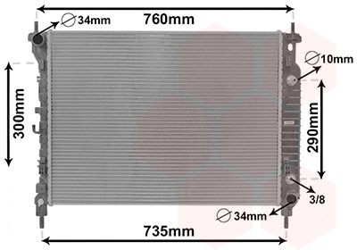 VAN WEZEL Engine radiator Article number: 08002067 cheaply