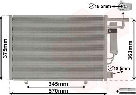 VAN WEZEL Air conditioning condenser Article number: 18015707 cheaply