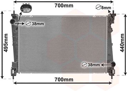 VAN WEZEL Engine radiator Article number: 37012702 cheaply