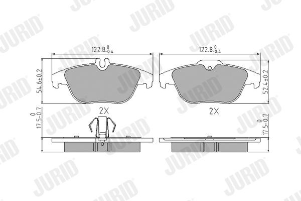 JURID Brake pad set Article number: 573735J cheaply