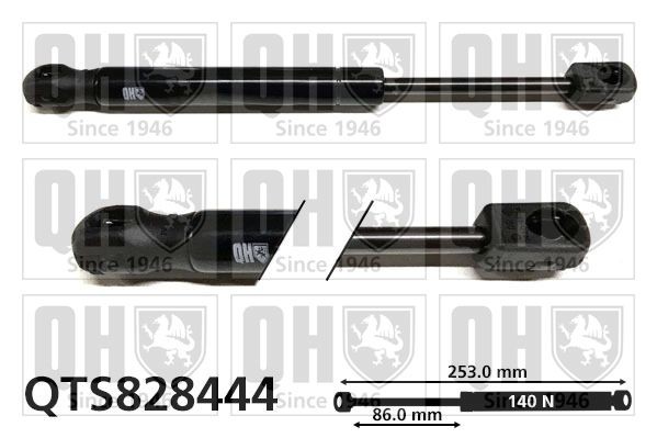 QUINTON HAZELL Gas Spring, tray (boot / cargo bay) Article number: QTS828444 cheaply