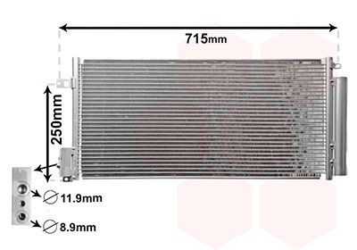 VAN WEZEL Air conditioning condenser Article number: 17005310 cheaply