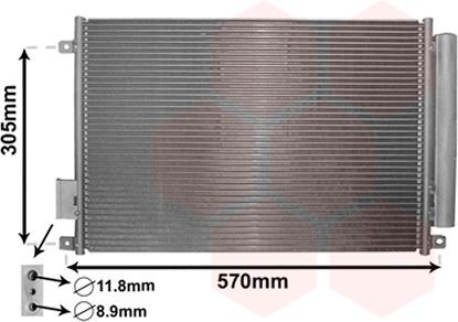 VAN WEZEL Air conditioning condenser Article number: 17005347 cheaply