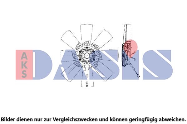 AKS DASIS Fan, radiator Article number: 278035N cheaply