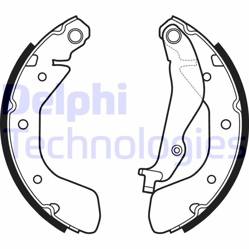 DELPHI Brake Shoe Set Article number: LS2134 cheaply