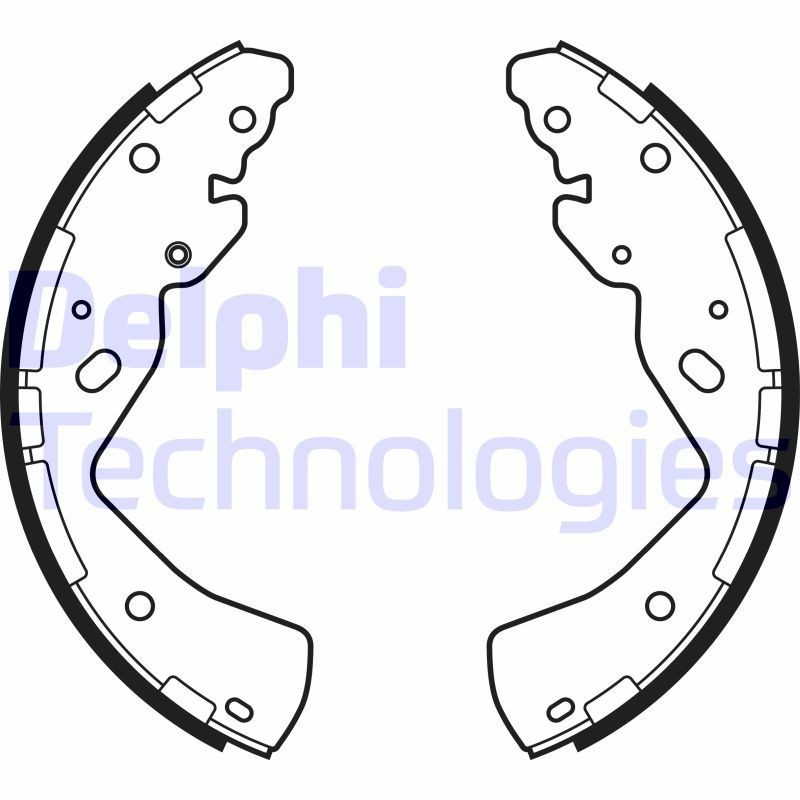DELPHI Brake Shoe Set Article number: LS2143 cheaply