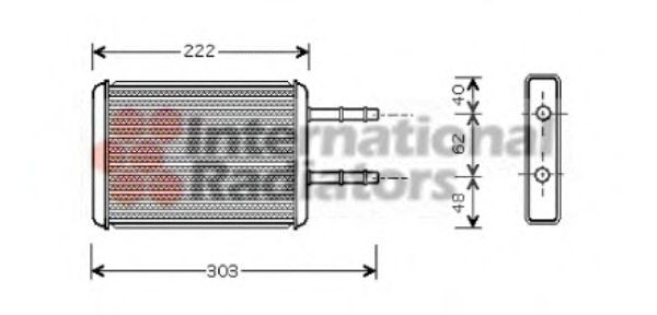 VAN WEZEL Heater matrix Article number: 18006353 cheaply
