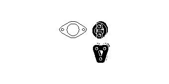 HJS Exhaust mounting kit Article number: 82 44 7751 cheaply