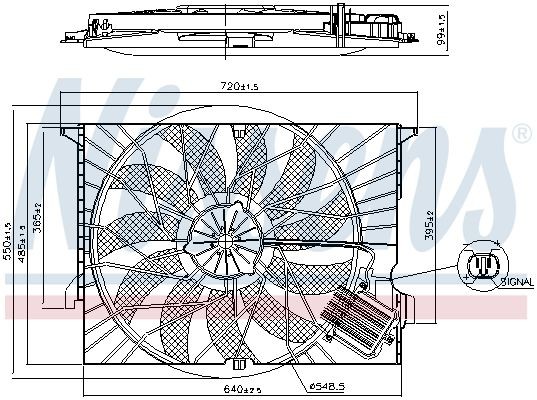 NISSENS Fan, radiator Article number: 85818 cheaply