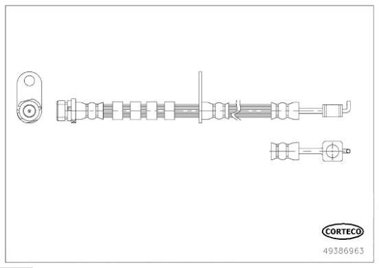 CORTECO Brake hose Article number: 49386963 cheaply