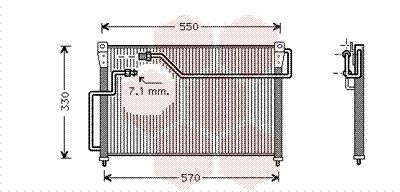 VAN WEZEL Air conditioning condenser Article number: 27005107 cheaply