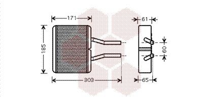 VAN WEZEL Heater matrix Article number: 27006193 cheaply