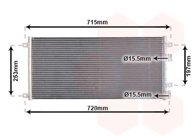 VAN WEZEL Air conditioning condenser Article number: 28005058 cheaply
