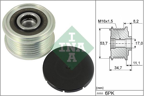 INA Alternator Freewheel Clutch Article number: 535 0327 10 cheaply