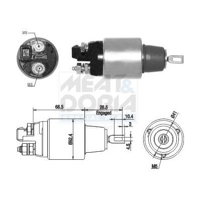 MEAT & DORIA Starter solenoid Article number: 46265 cheaply