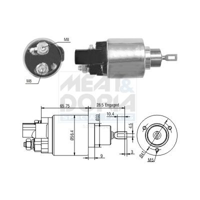 MEAT & DORIA Starter solenoid Article number: 46279 cheaply